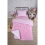 ETE HOMETEX TEK KİŞİLİK LÜX WELSOFT YORGAN SETİ BİSİKLET PEMBE 155X215CM 8696474231865
